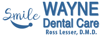 The image is a logo featuring the text Smile Wayne with the tagline Dentist underneath, and there s a graphic of a tooth.